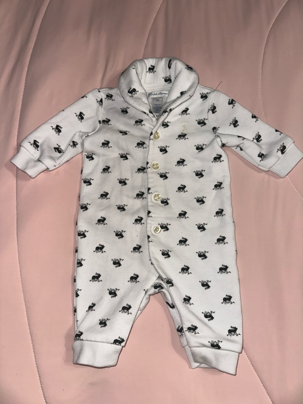 Polo Ralph Lauren Baby Boys' Elk Print Fleece 3M